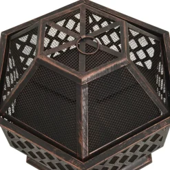 vidaXL Vuurplaats met pook XXL 62x54x56 cm staal