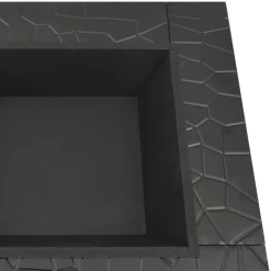 vidaXL Vuurplaats met pook XXL 79x79x46,5 staal