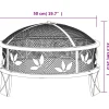 vidaXL Vuurplaats met pook XXL 50 cm staal