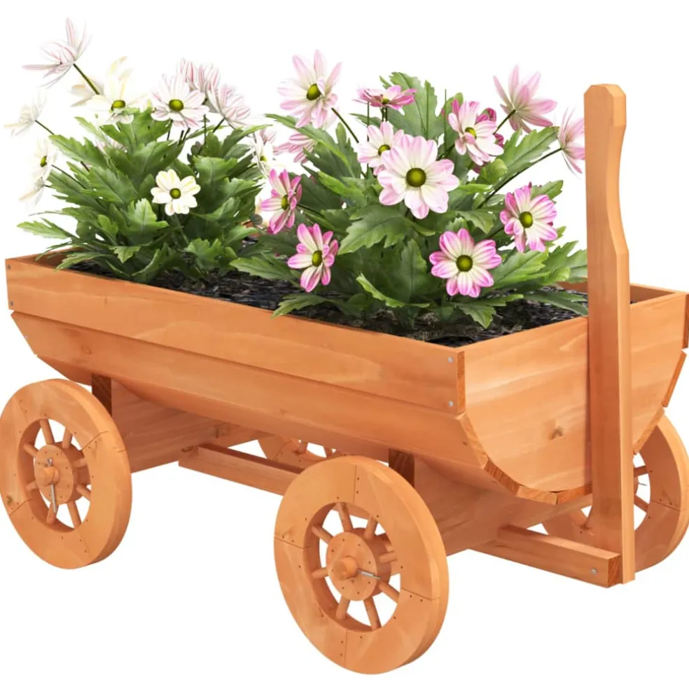 vidaXL Wagen decoratief 70x43x54 cm massief vurenhout