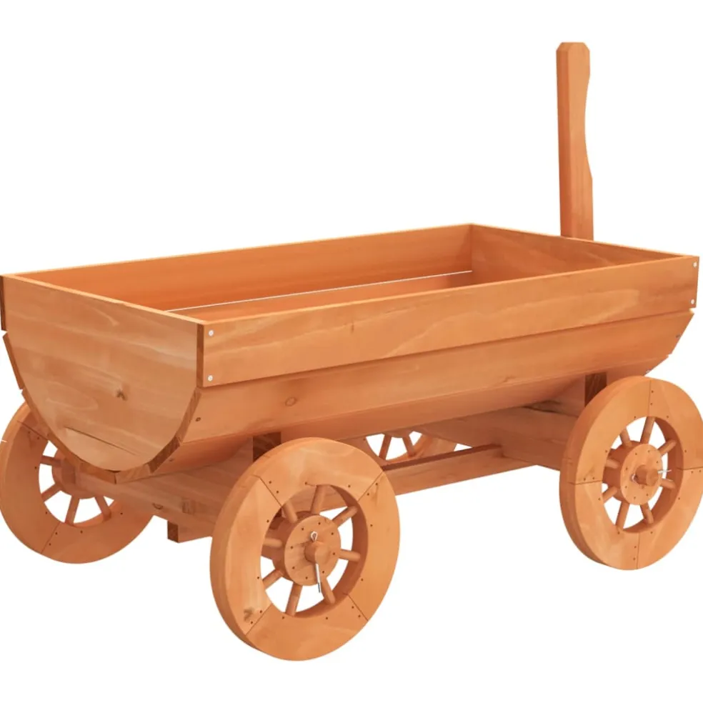 vidaXL Wagen decoratief 70x43x54 cm massief vurenhout