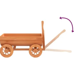 vidaXL Wagen decoratief 70x43x54 cm massief vurenhout