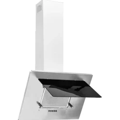 vidaXL Wandafzuigkap 60 cm roestvrij staal gehard glas zilverkleurig