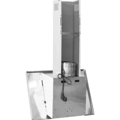 vidaXL Wandafzuigkap 60 cm roestvrij staal gehard glas zilverkleurig