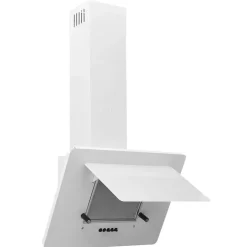 vidaXL Wandafzuigkap 60 cm roestvrij staal en gehard glas wit
