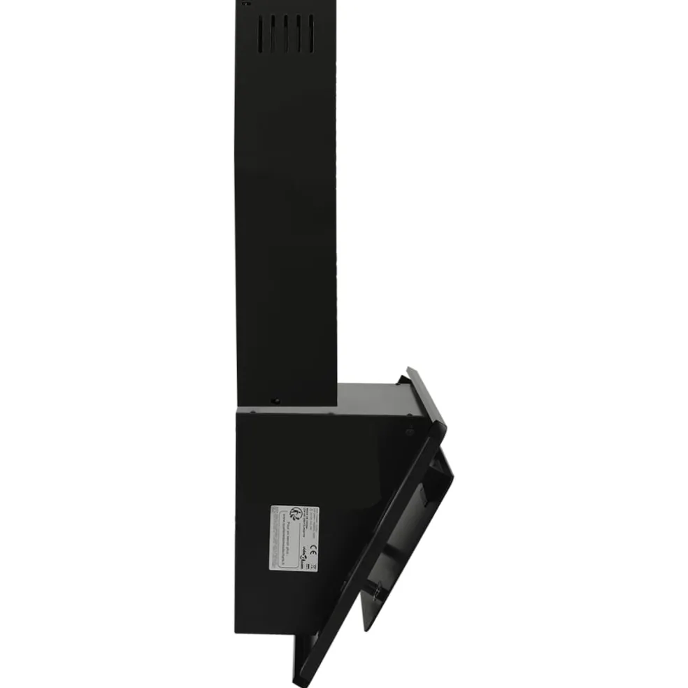 vidaXL Wandafzuigkap 60 cm roestvrij staal en gehard glas zwart