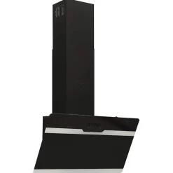 vidaXL Wandafzuigkap 60 cm staal en gehard glas zwart