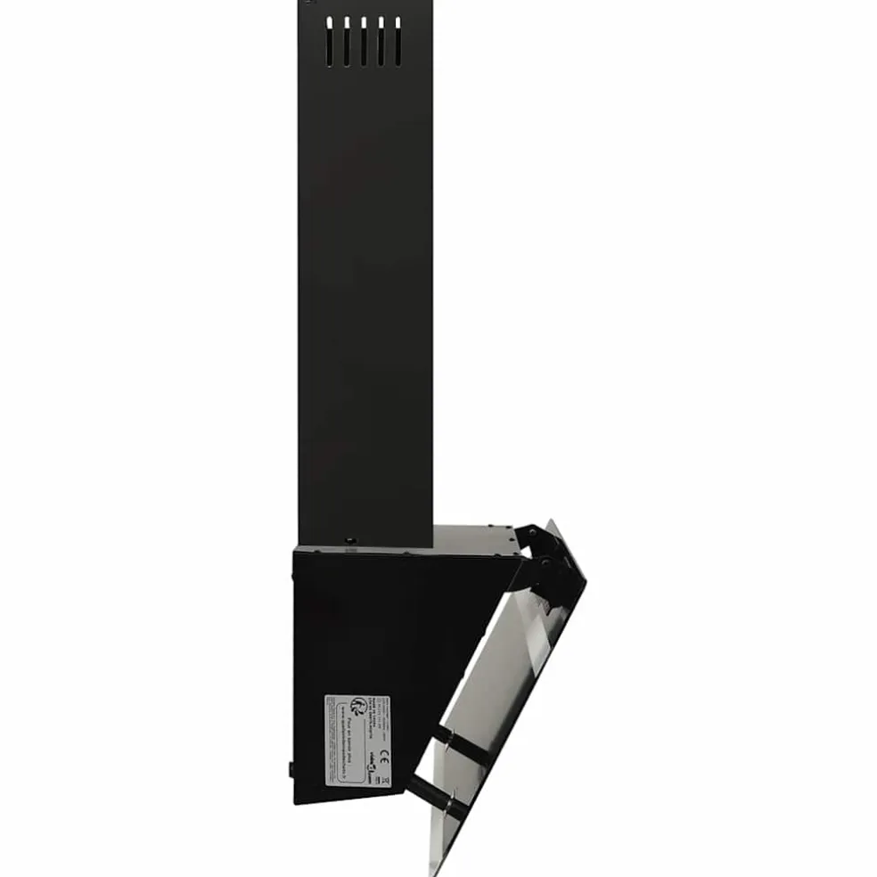 vidaXL Wandafzuigkap 60 cm staal en gehard glas zwart