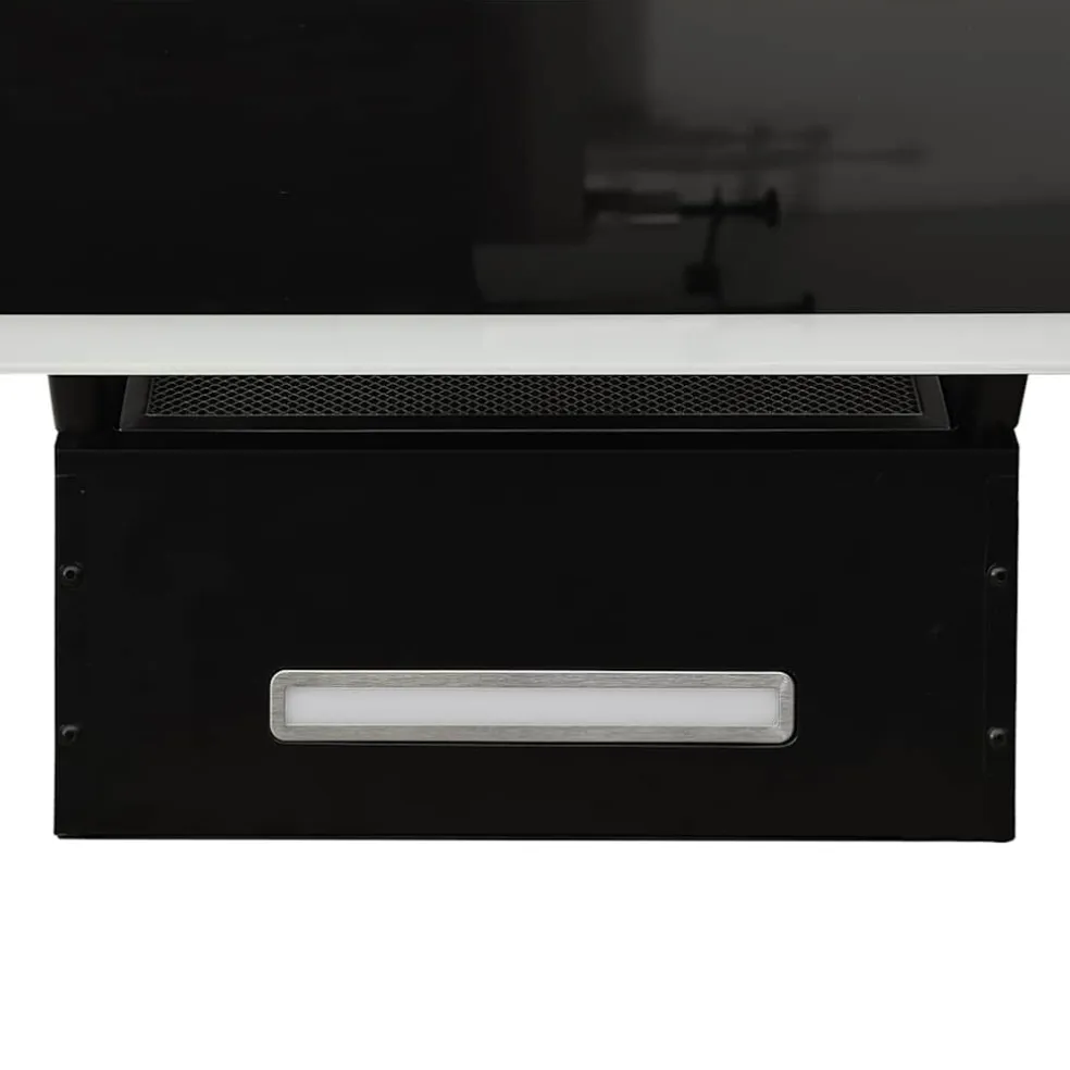 vidaXL Wandafzuigkap 60 cm staal en gehard glas zwart