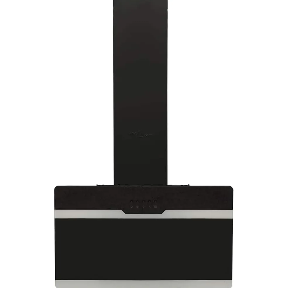vidaXL Wandafzuigkap 60 cm staal en gehard glas zwart