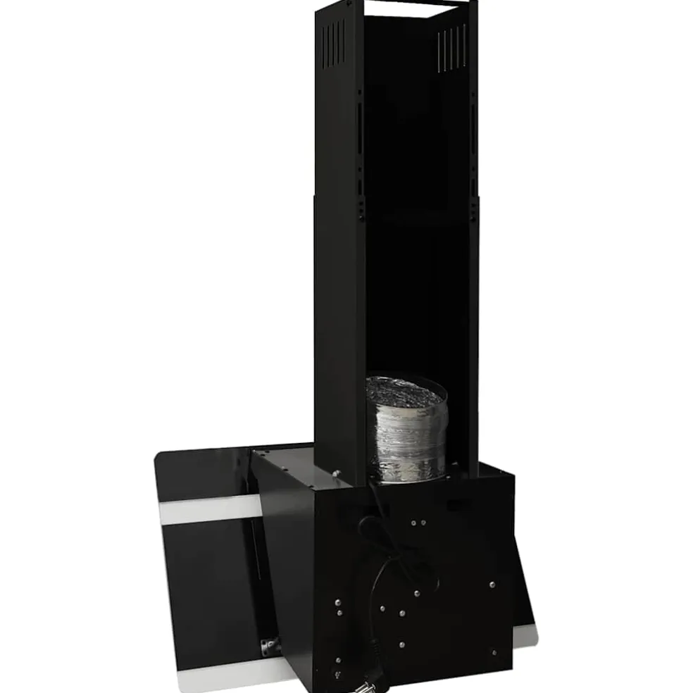 vidaXL Wandafzuigkap 60 cm staal en gehard glas zwart