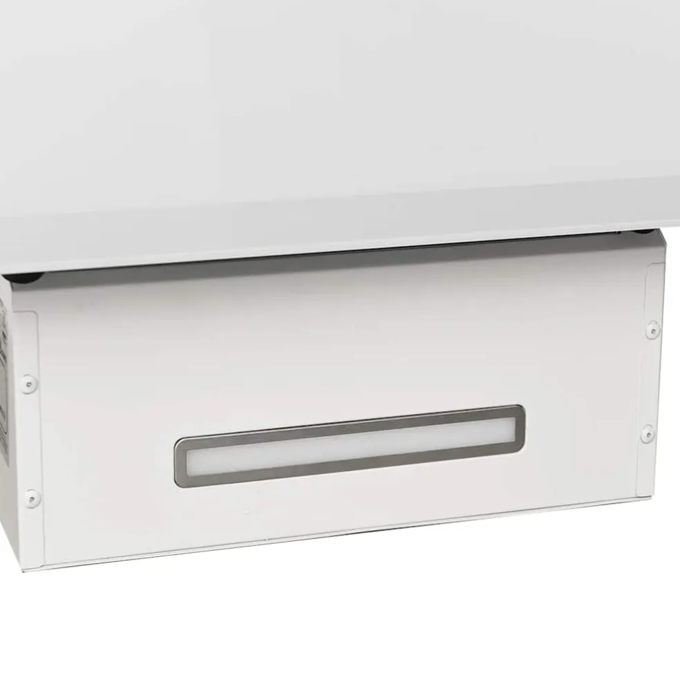 vidaXL Wandafzuigkap 60 cm staal en gehard glas wit