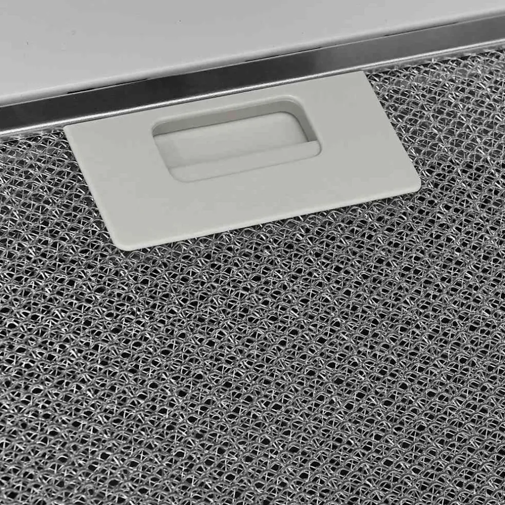 vidaXL Wandafzuigkap 60 cm staal en gehard glas wit