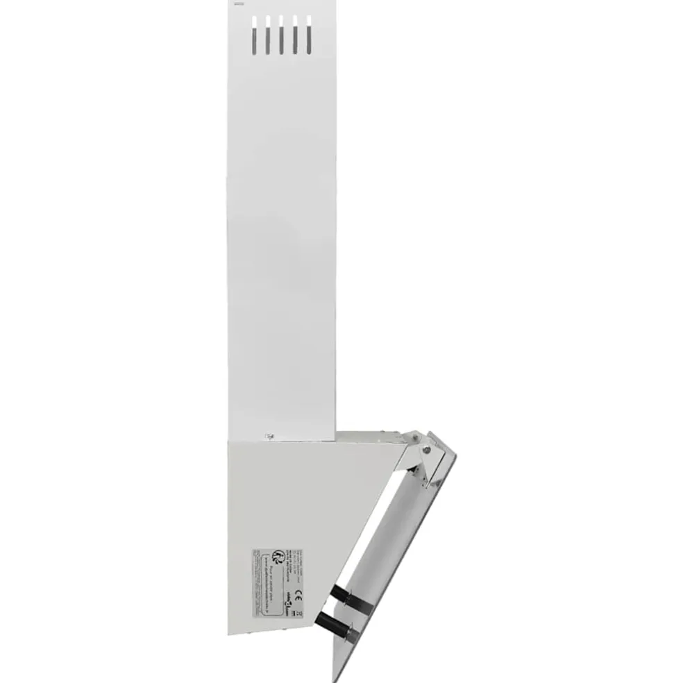 vidaXL Wandafzuigkap 60 cm staal en gehard glas wit