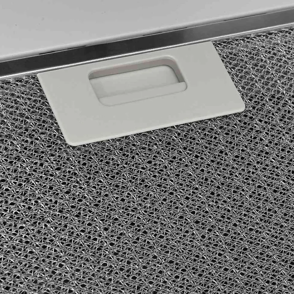 vidaXL Wandafzuigkap 60 cm staal en gehard glas wit