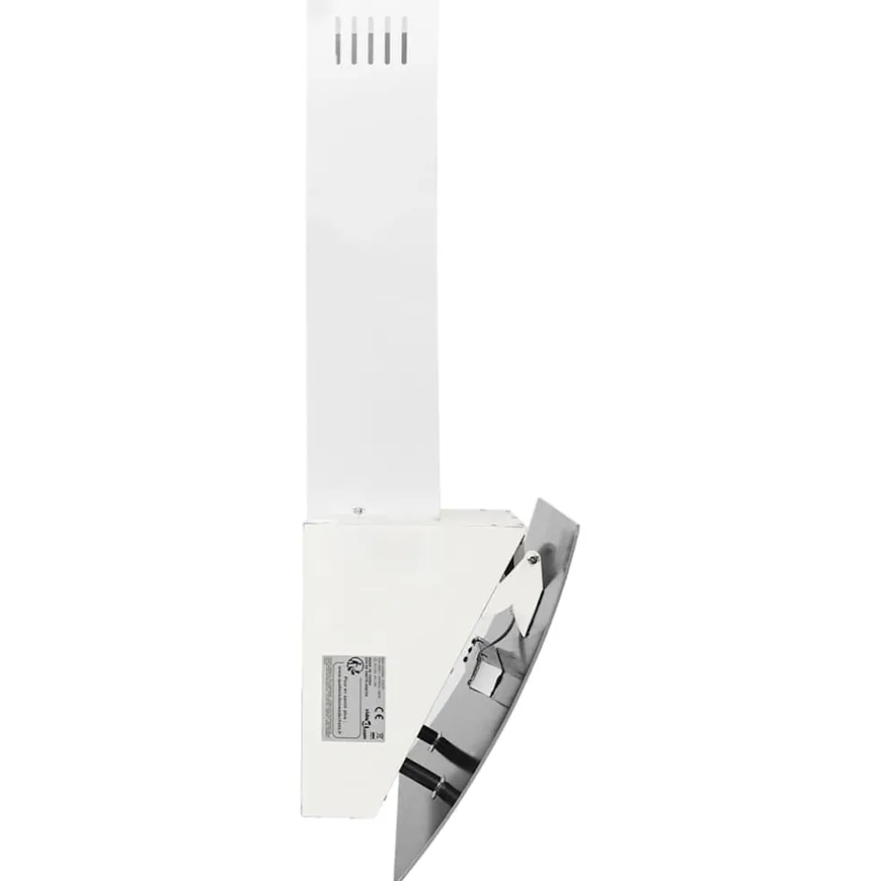 vidaXL Wandafzuigkap 60 cm staal en gehard glas wit