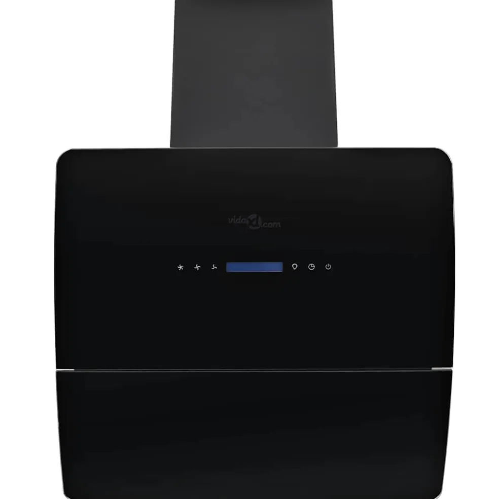 vidaXL Wandafzuigkap 756 m³/u 60 cm roestvrij staal zwart