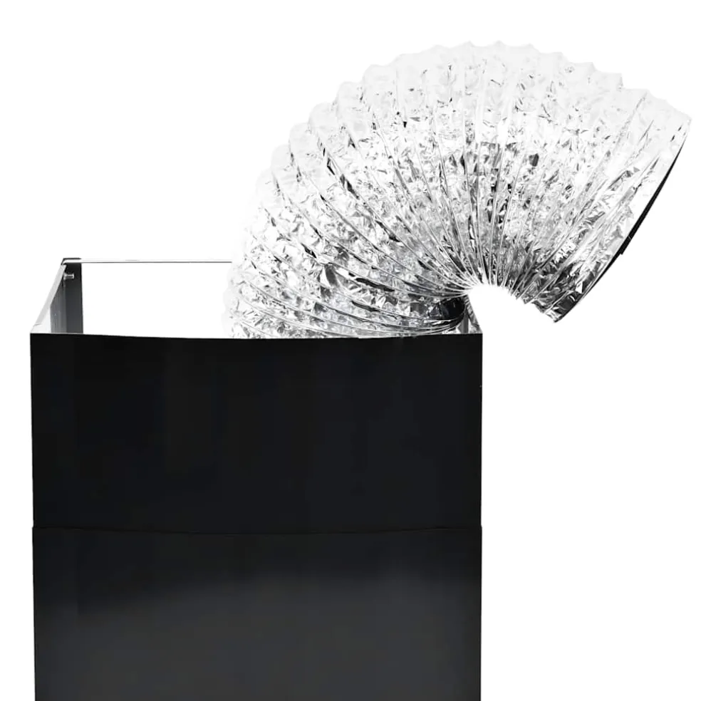 vidaXL Wandafzuigkap 756 m³/u 90 cm roestvrij staal zwart