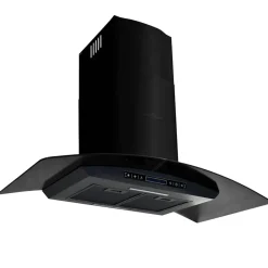 vidaXL Wandafzuigkap 756 m³/u 90 cm roestvrij staal zwart