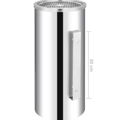 vidaXL Wandasbak/prullenbak roestvrij staal 26 L