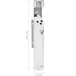 vidaXL Wandasbak RVS
