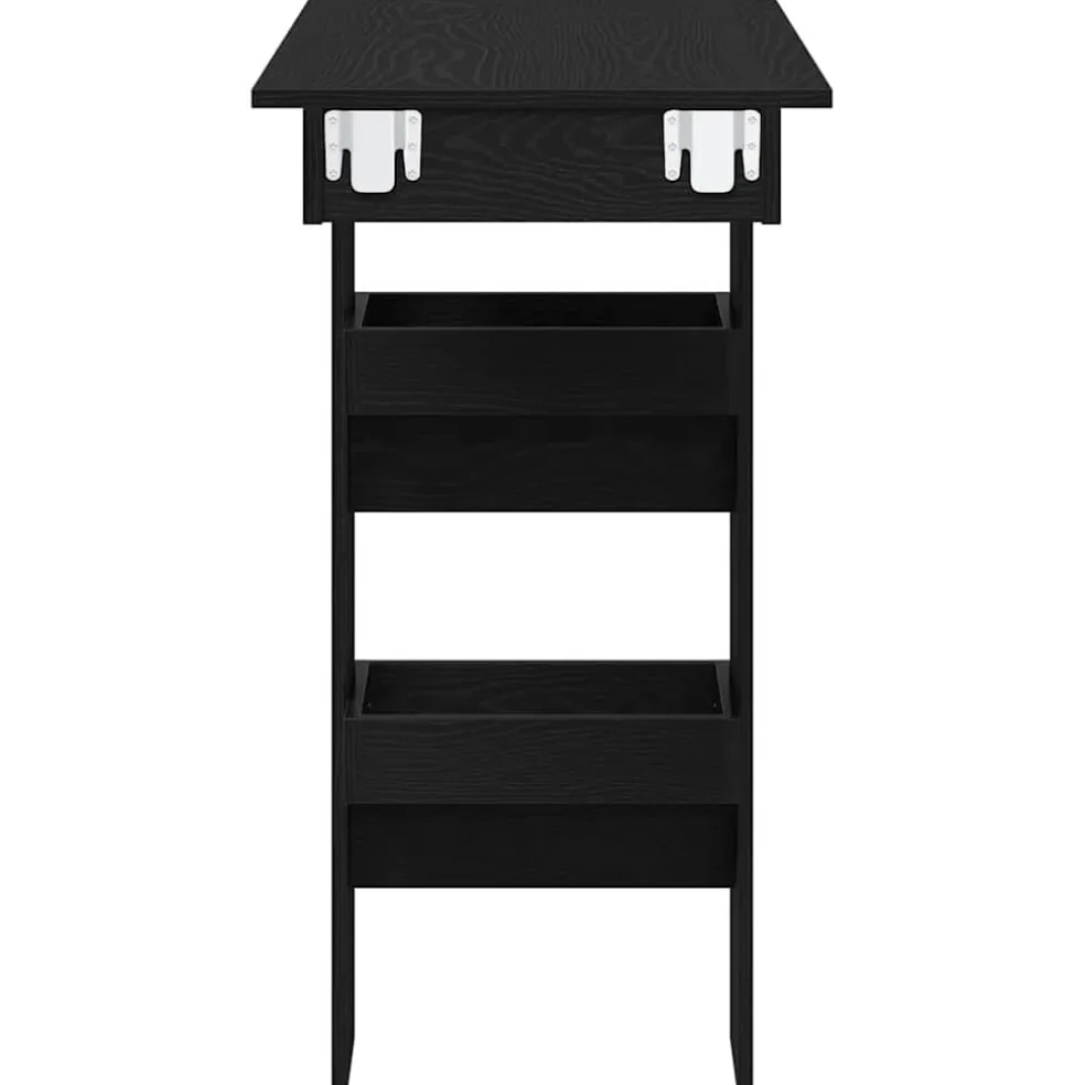 vidaXL Wandbar Tafel 102 x 45 x 103,5 cm Bewerkt hout Zwart Eiken