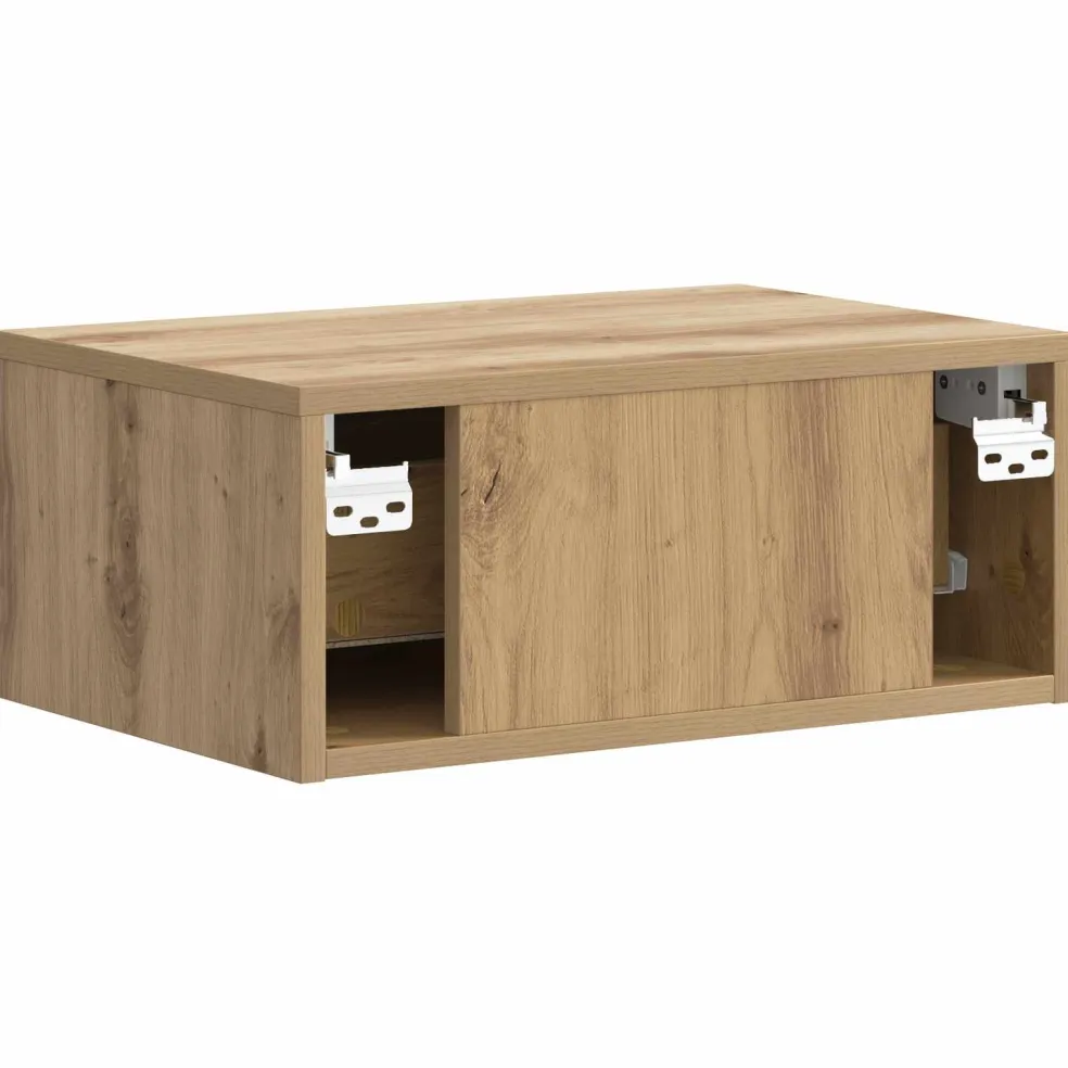 vidaXL Wandbeugel Bedkast Artisanaal eiken 49 x 34,5 x 20 cm