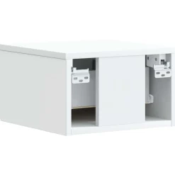 vidaXL Wandbeugel Bedkast Wit 49 x 34,5 x 20 cm Bewerkt hout