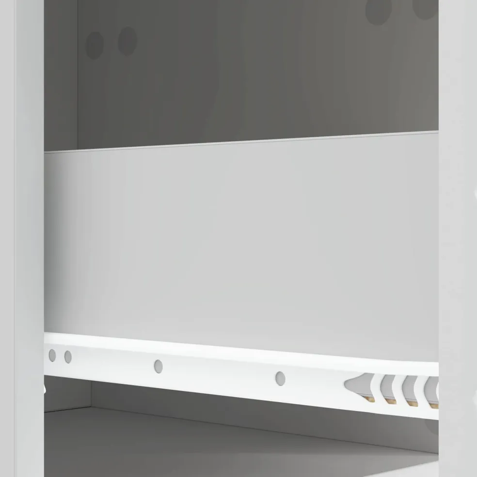 vidaXL Wandbeugel Bedkast Wit 49 x 34,5 x 20 cm Bewerkt hout