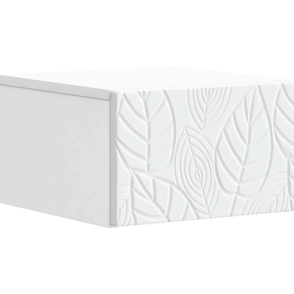 vidaXL Wandbeugel Bedkast Wit 49 x 34,5 x 20 cm Bewerkt hout