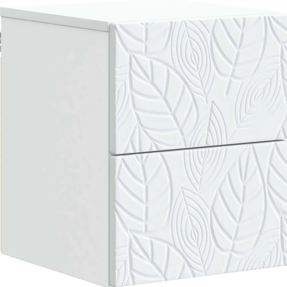 vidaXL Wandbeugel Bedkast Wit 34,5 x 33 x 40 cm Bewerkt hout