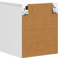 vidaXL Wandbeugel Bedkast Wit 34,5 x 33 x 40 cm Bewerkt hout