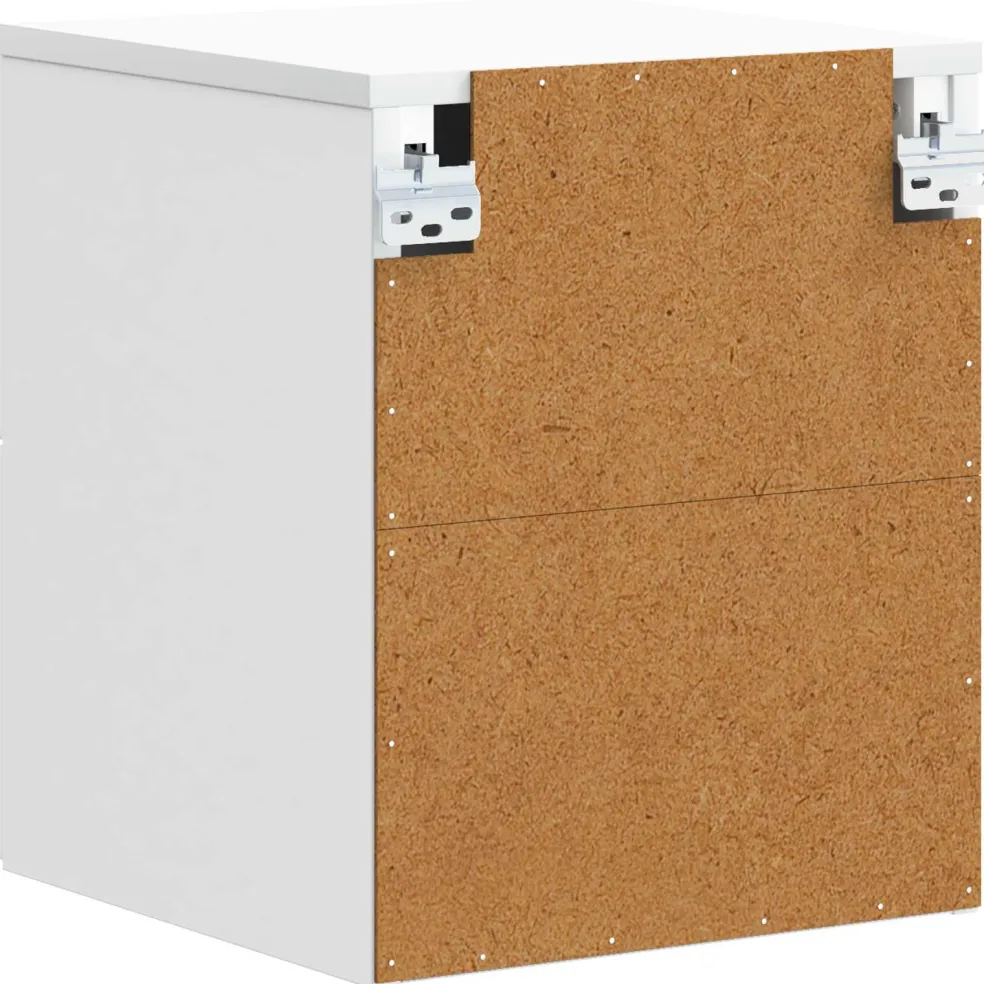 vidaXL Wandbeugel Bedkast Wit 34,5 x 33 x 40 cm Bewerkt hout