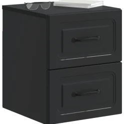 vidaXL Wandbeugel Bedkast Zwart 34,5 x 33 x 40 cm Bewerkt hout