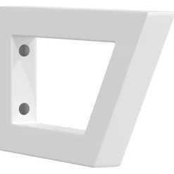 vidaXL Wandbeugels voor wasbak 2 st trapezium staal wit