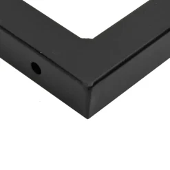 vidaXL Wandbeugels voor wasbak 2 st rechthoekig staal zwart