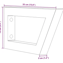 vidaXL Wandbeugels voor wasbak 2 st trapezium staal zwart