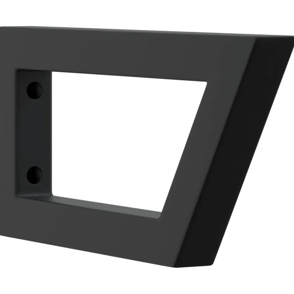 vidaXL Wandbeugels voor wasbak 2 st trapezium staal zwart