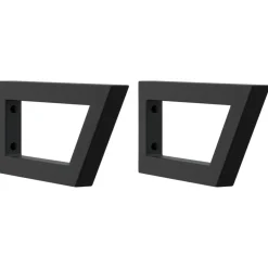 vidaXL Wandbeugels voor wasbak 2 st trapezium staal zwart