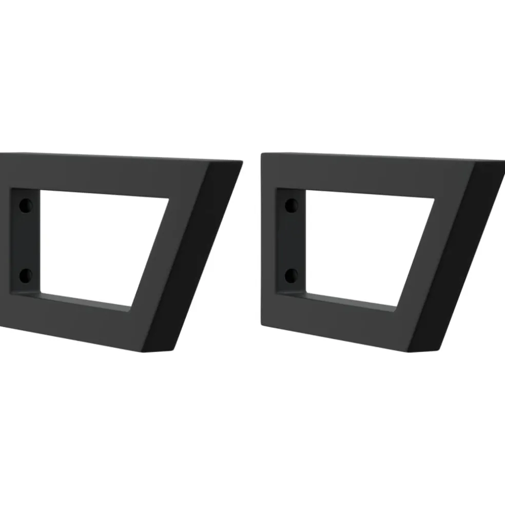 vidaXL Wandbeugels voor wasbak 2 st trapezium staal zwart