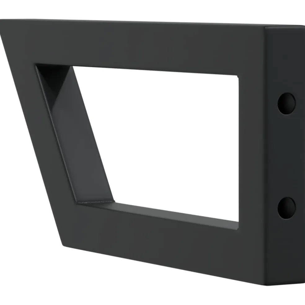 vidaXL Wandbeugels voor wasbak 2 st trapezium staal zwart