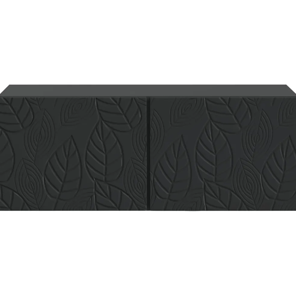 vidaXL Wandbeugel TV-kast 59,5 x 41 x 30 cm Zwart Bewerkt hout