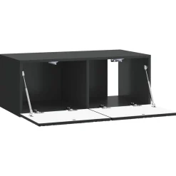 vidaXL Wandbeugel TV-kast 59,5 x 41 x 30 cm Zwart Bewerkt hout