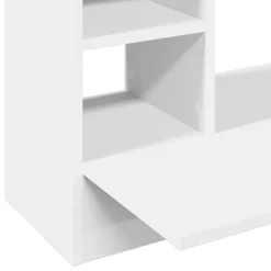 vidaXL Wandbureau 105x48x75 cm bewerkt hout wit