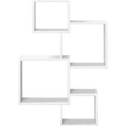 vidaXL Wand Cube Planken Muurmontage Wit 64 x 13,5 x 91,5 cm