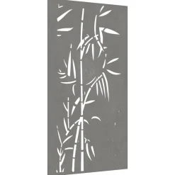 vidaXL Wanddecoratie tuin bamboe-ontwerp 105x55 cm cortenstaal