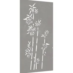 vidaXL Wanddecoratie tuin bamboe-ontwerp 105x55 cm cortenstaal