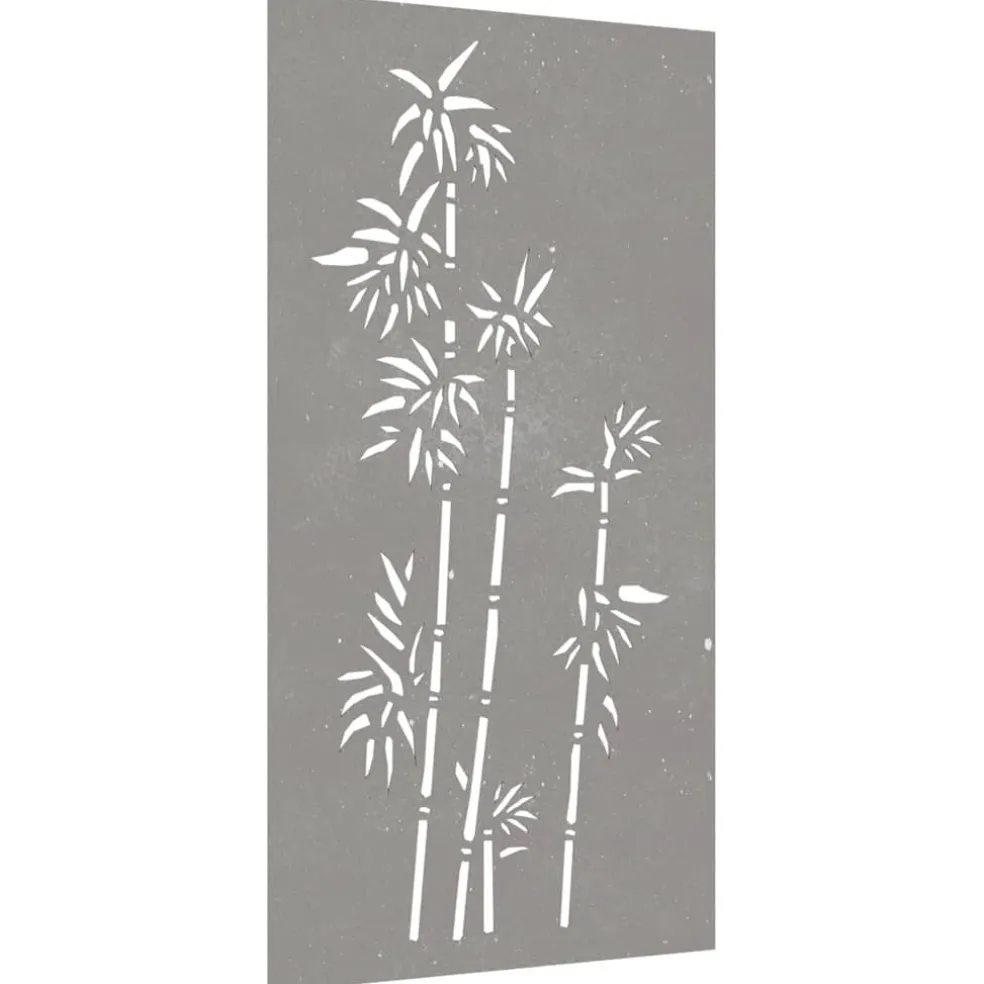 vidaXL Wanddecoratie tuin bamboe-ontwerp 105x55 cm cortenstaal