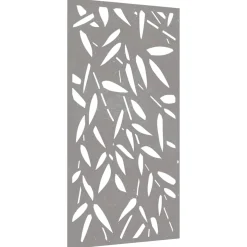 vidaXL Wanddecoratie tuin bamboebladontwerp 105x55 cm cortenstaal