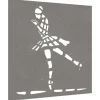 vidaXL Wanddecoratie tuin balletdanserontwerp 55x55 cm cortenstaal